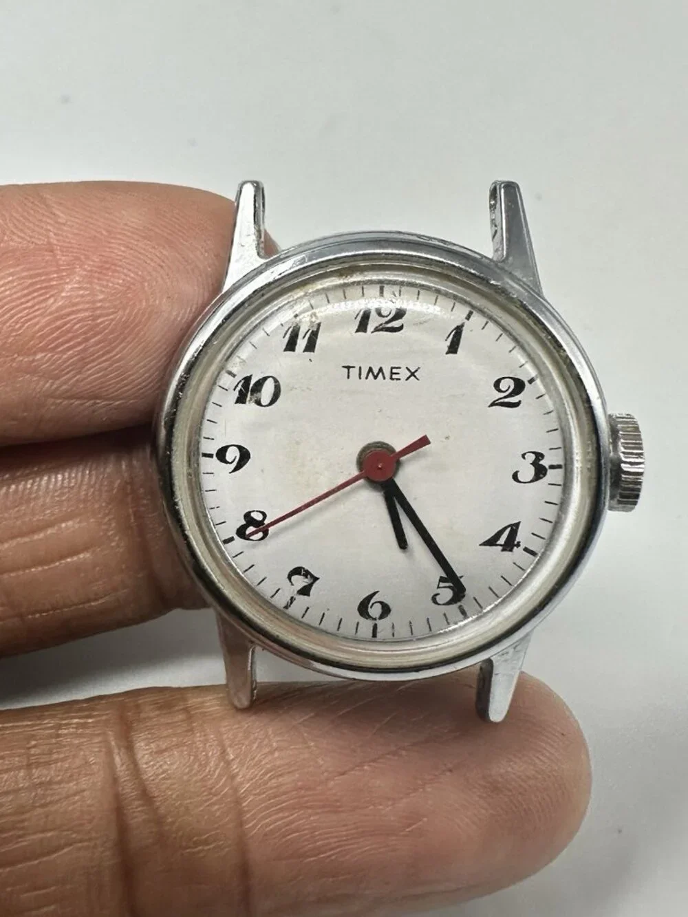 Vintage Manual Wind Timex Watch Women No Band 25MM Red Second Hand